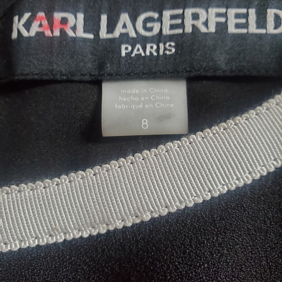 KARL LAGERFELD PARIS Sleeveless Bow-Detail Dress, Size 8 - Picture 3 of 7
